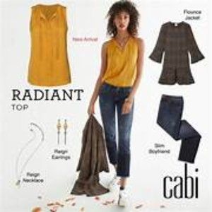 Cabi Radiant Sleeveless Gold Top Style #4044 Size XS - EUC